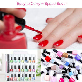 JIASHENG double-side-door-nail-polish-organizer enables quick front-and-back access