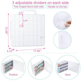 JIASHENG durable-nail-polish-case with secure latches for portable storage