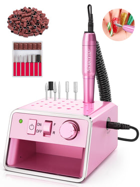 JIASHENG professional nail drill with 20,000 RPM precision for acrylic and gel nails.