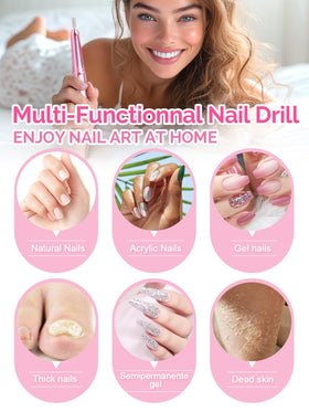 JIASHENG purple nail drill design adds style to home or salon work.