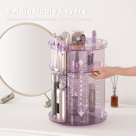 Jiavarry vanity organizer side view highlighting compact footprint and ample storage
