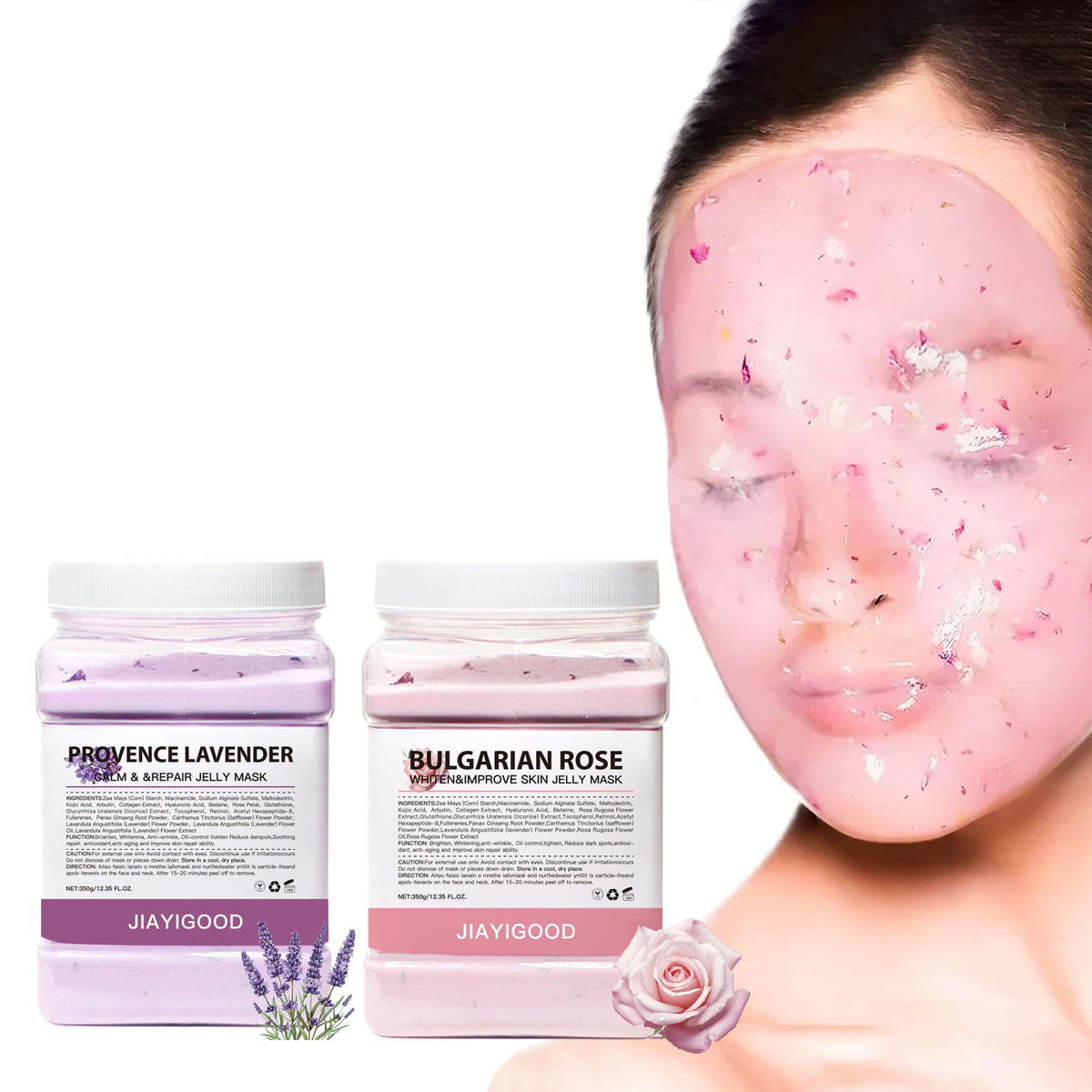 JIAYIGOOD jelly mask on the face during application for hydrating nourishment