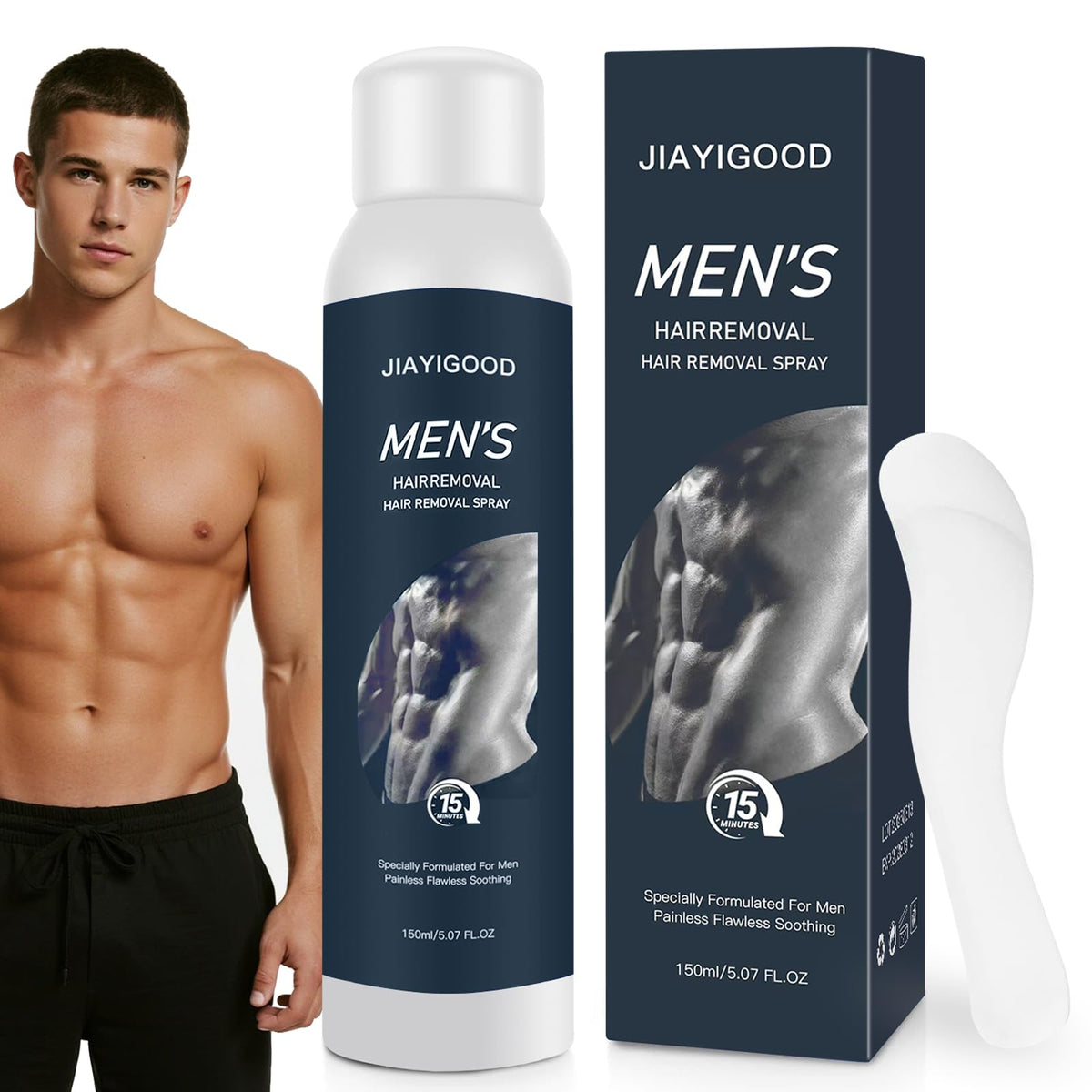 JIAYIGOOD men's hair removal spray bottle for at-home depilation with soothing plant extracts