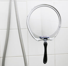 JiBen chrome finish shower mirror adds a modern look