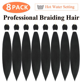 JIEANYAN 14-inch kids braiding hair pack 2 shows yaki texture for natural look.