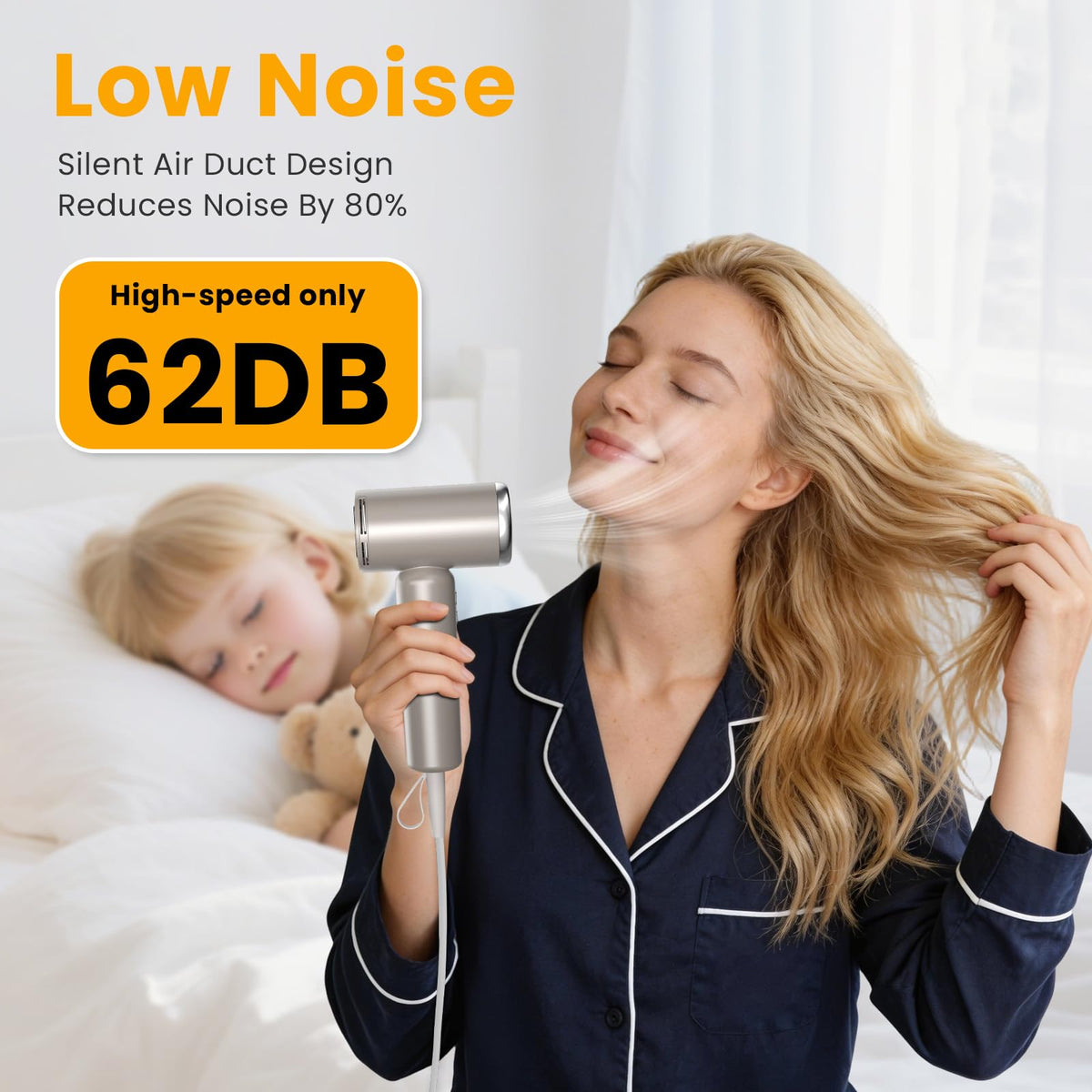JIGGL 200M ions reduce frizz and boost shine.