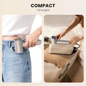 JIGGL dryer showing cool-shot button for instant style setting.