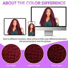 Jilho Burgundy Wig ideal for parties and weddings.