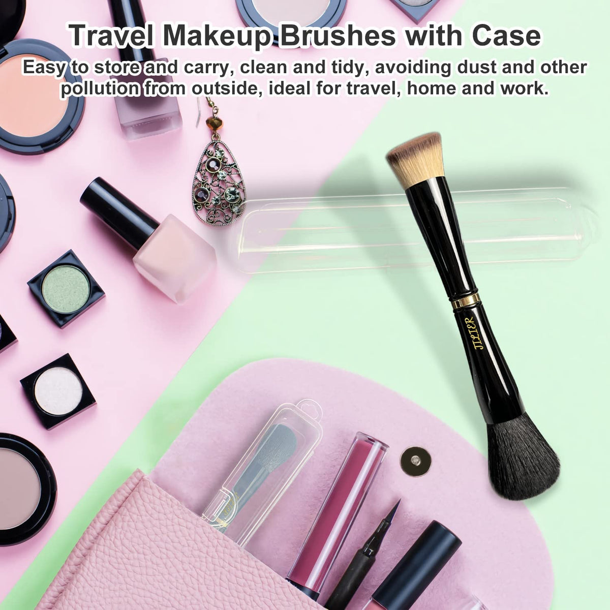 JILIER concealer-brush targets precise spots for targeted correction and brightening.