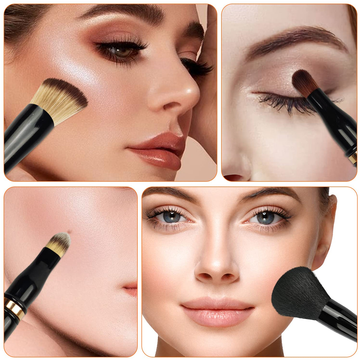 JILIER eyeshadow-brush helps smooth blending for rich color payoff.