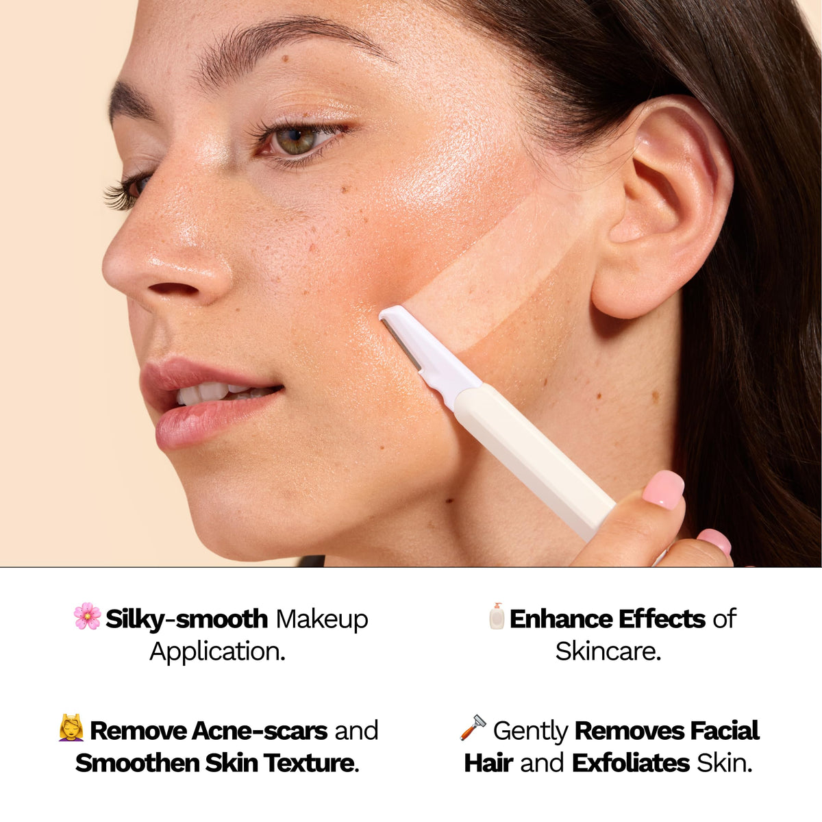 Jill Dermaplane Kit Cream pre-shave cleanser sachet—prepares skin gently for smoother dermaplaning.