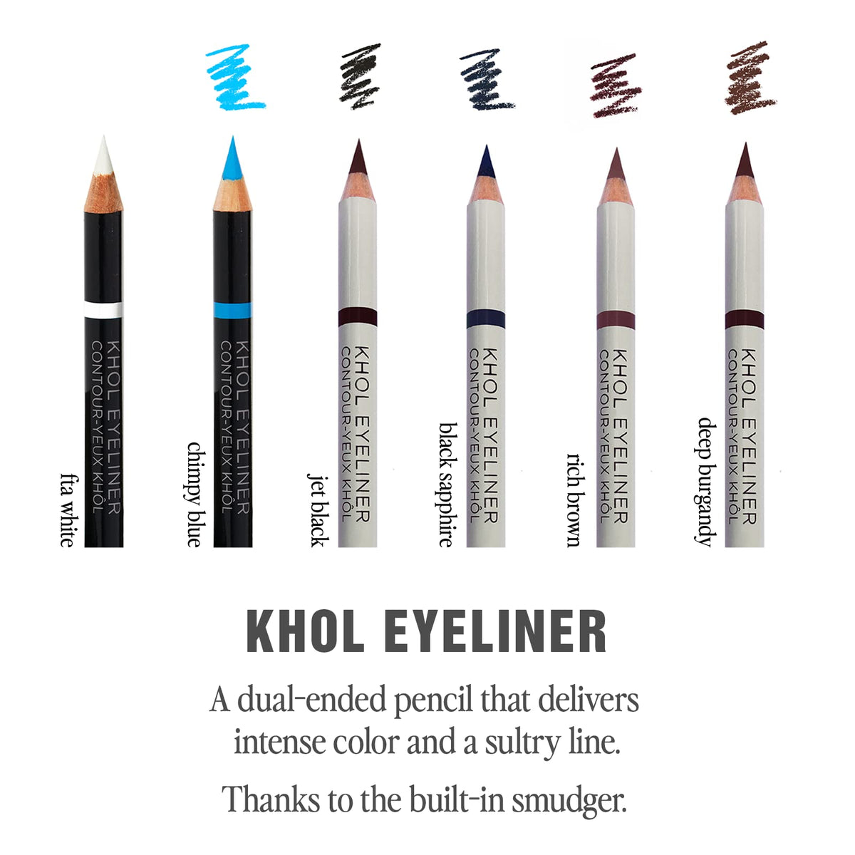 Jillian Dempsey Khol Eyeliner swatch in rich brown for a smoky look.