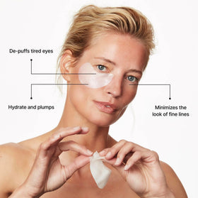 Jillian Dempsey prebiotic serum supports a refreshed under-eye look.