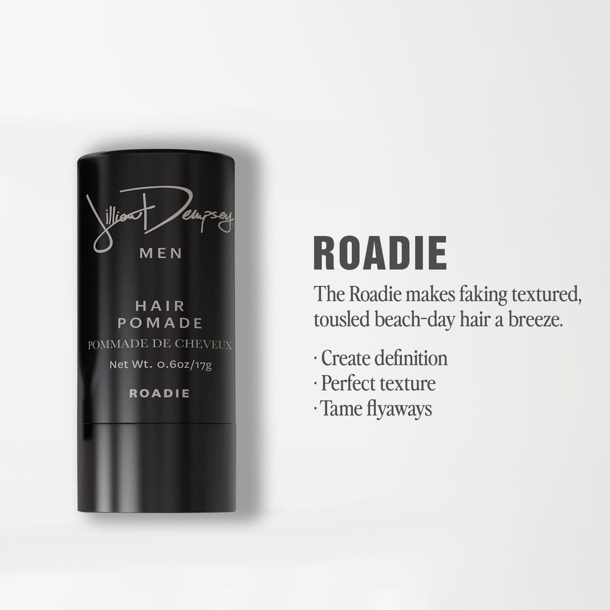 Roadie textured-look example showing piecey beachy hair with flexible hold.