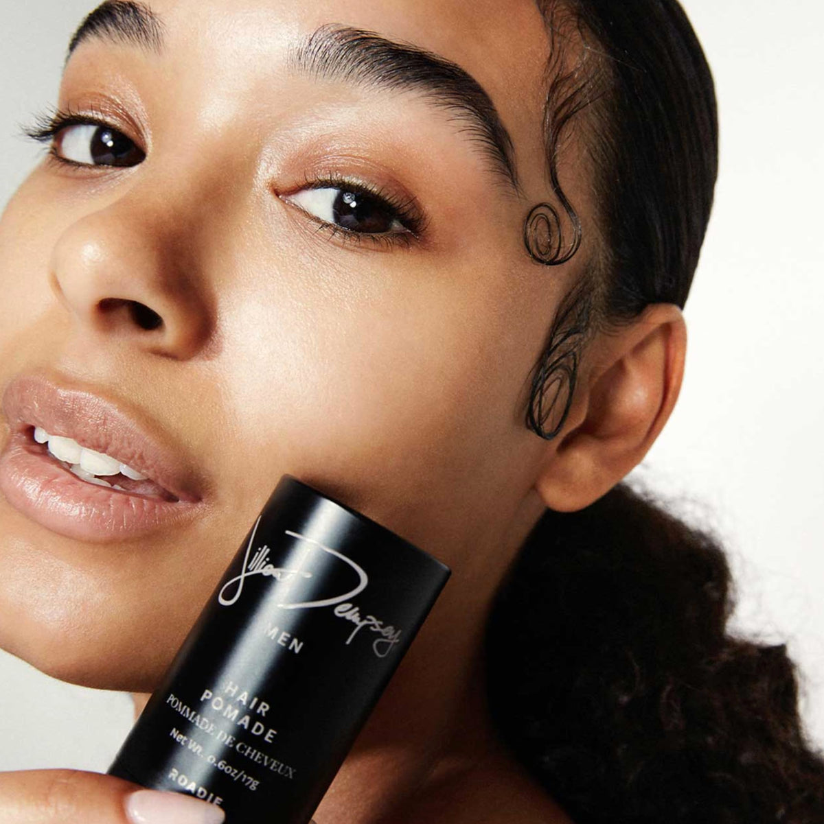 Vegan clean-beauty Roadie formula with argan oil for hair care.