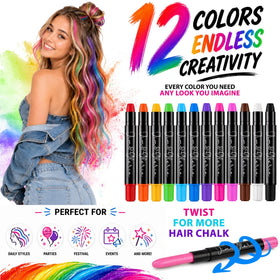 Jim&Gloria twistable chalk pen for easy, mess-free color.