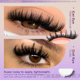 JIMIRE 264-piece mega volume set includes bottom lashes for a complete look