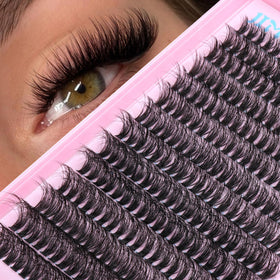 JIMIRE cruelty-free real mink-feel clusters offer natural look.