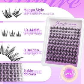 JIMIRE featherlight lash clusters with wide band for easy application