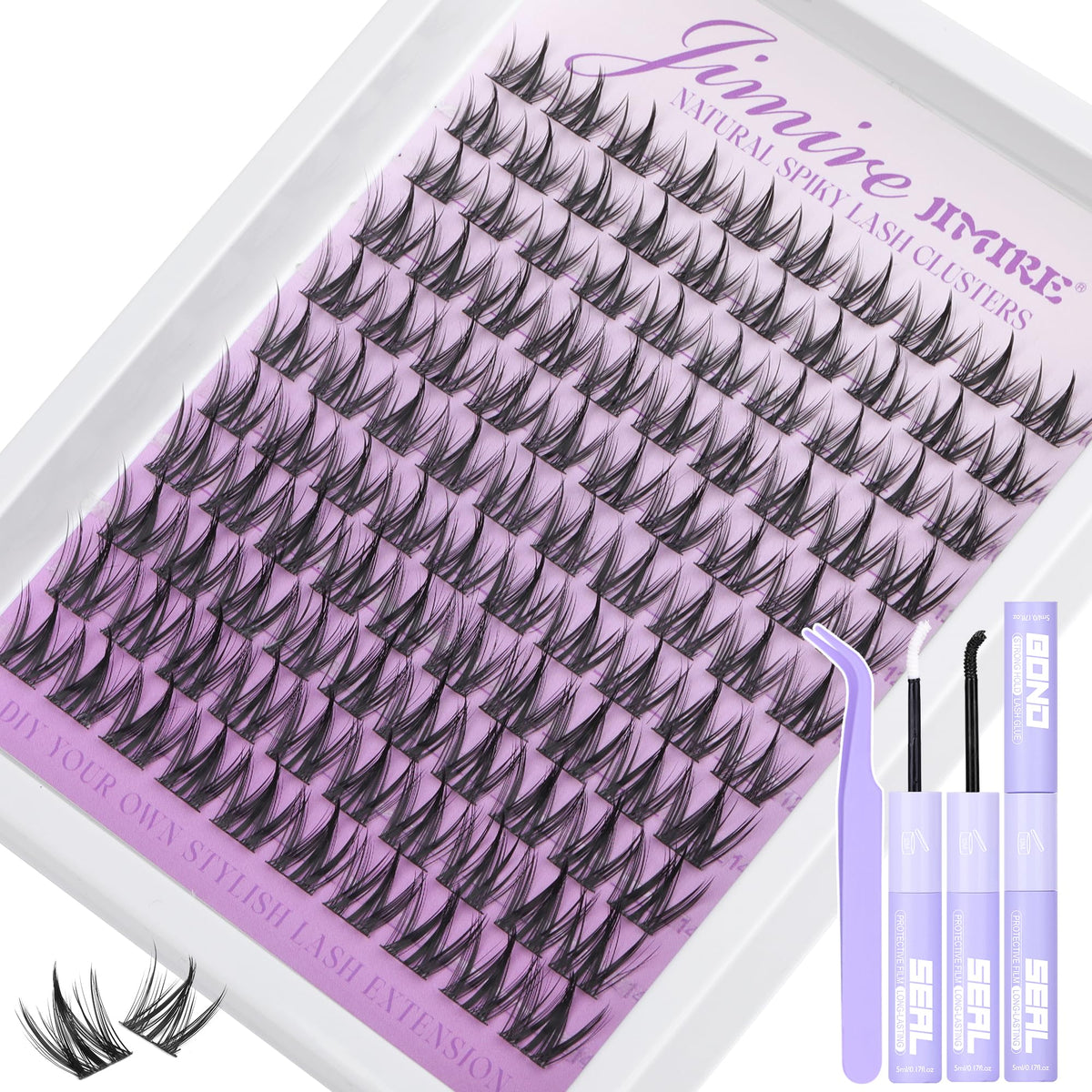 JIMIRE manga lash clusters kit compact set for at-home lash artistry