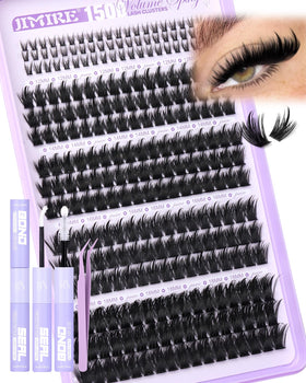 JIMIRE Manga Lash Clusters with spikes 12-18mm for bold, manga-inspired eyes