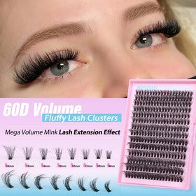 JIMIRE precision lash applicator tweezers aid careful cluster placement.