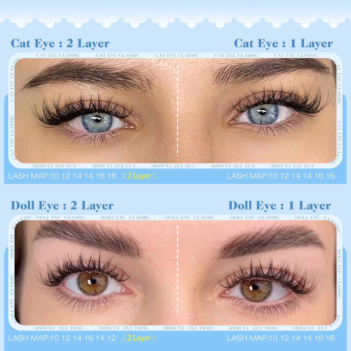 JIMIRE Spider Lash Clusters Kit: natural subtle look with wispy clusters.