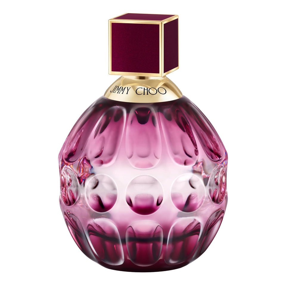 Jimmy Choo Fever bottle close-up, a luxurious fragrance preview for a glamorous evening.