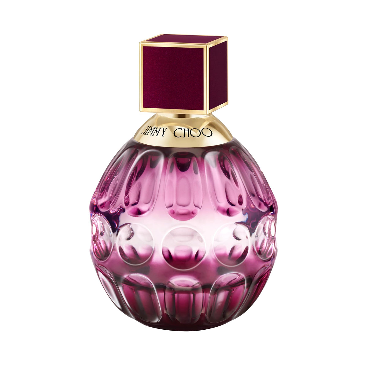 Jimmy Choo Fever bottle front view, a seductive fragrance for glamorous evening wear.