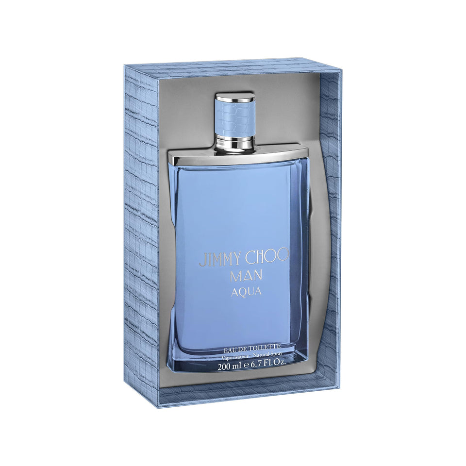 Jimmy Choo Man Aqua bottle with marine freshness for daily wear.