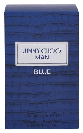 Jimmy Choo Man Blue box packaging suggests premium gifting and storage.