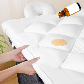 JINGFUD plush lash bed topper on a standard spa table, cloud-like comfort.