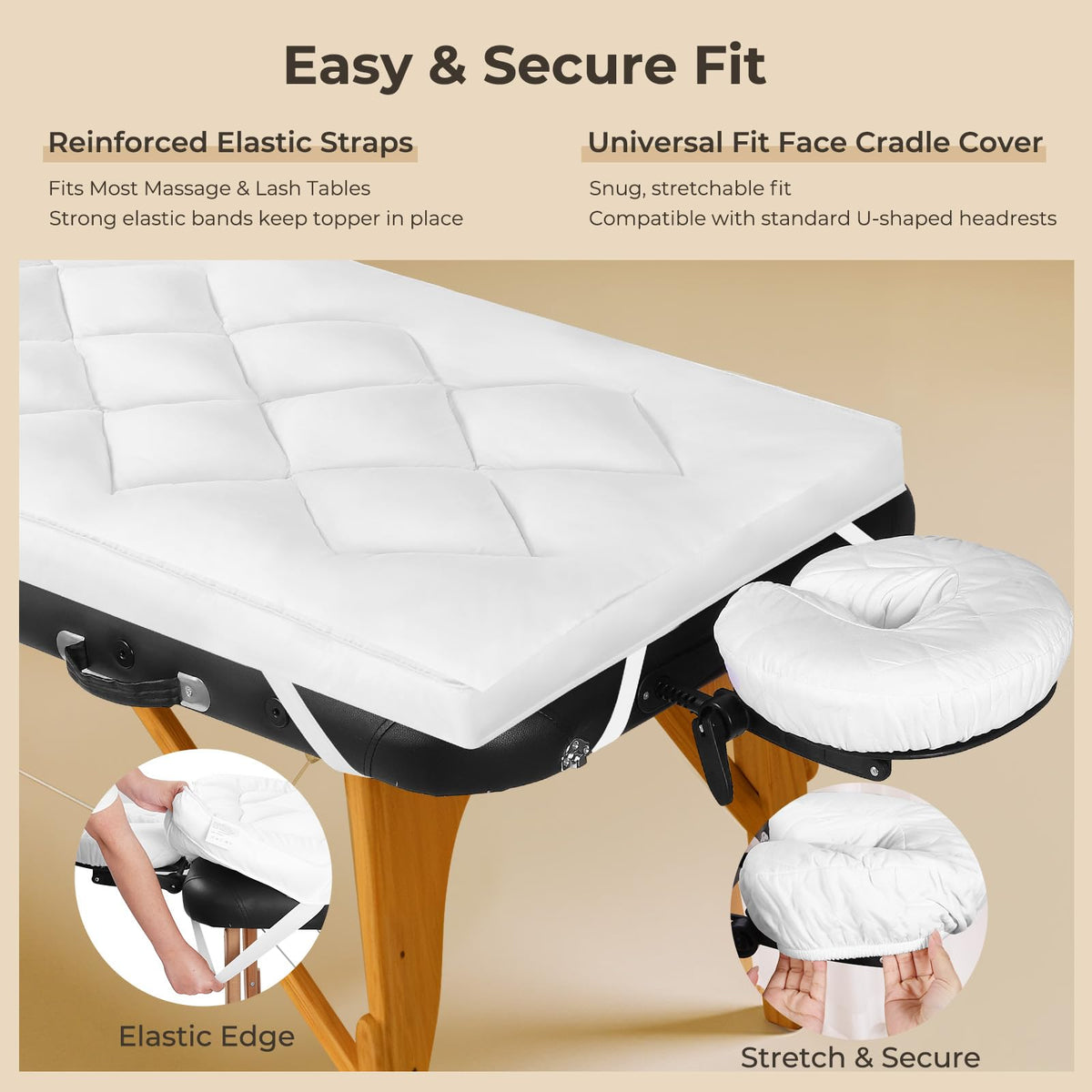 JINGFUD universal face cradle cover for a coordinated setup.