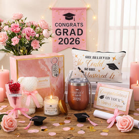 Jingmore graduation lavender candle provides a calming scent for relaxation and focus