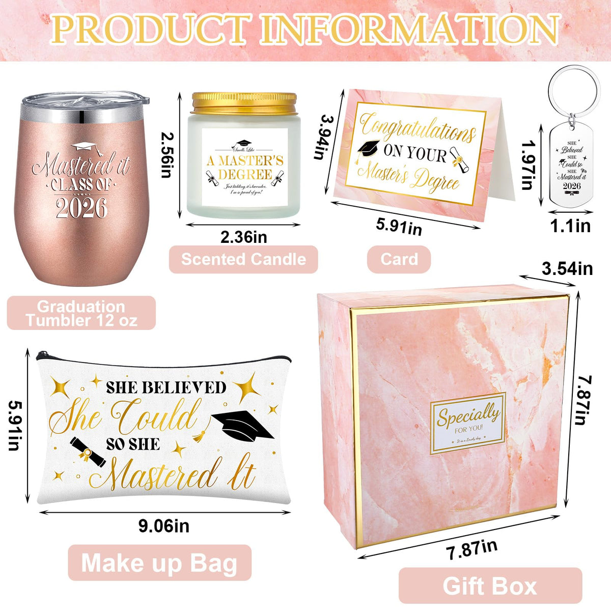Jingmore graduation makeup bag keeps cosmetics neatly organized for daily routines