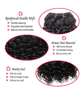 Jinhongze kinky curly bundles close-up, true-to-length weft for natural fall.