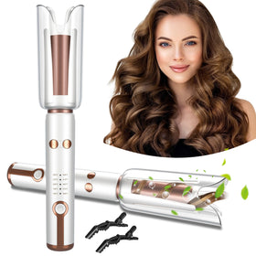 JINRI automatic rotating curling iron creates effortless beach waves.