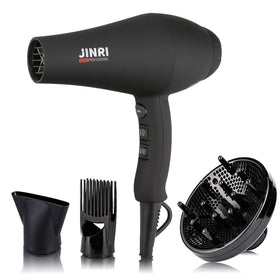 JINRI 1875W hair dryer with diffuser for defined curls and gentle drying.