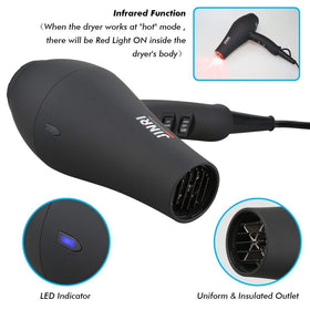 JINRI 1875W hair dryer with ionic infrared tech for smoother results.