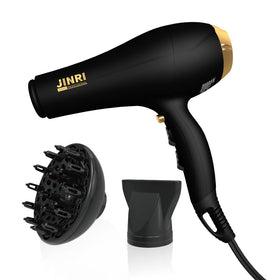 JINRI hair dryer exterior in black for daily use