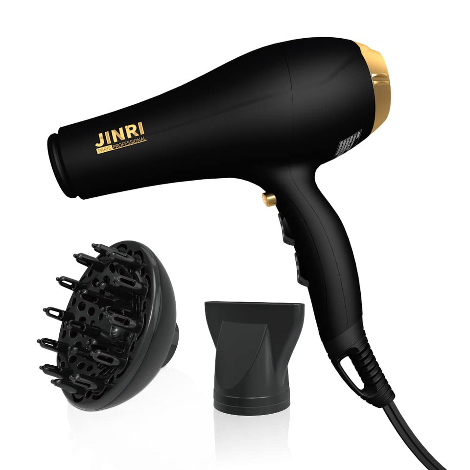JINRI hair dryer exterior in black for daily use