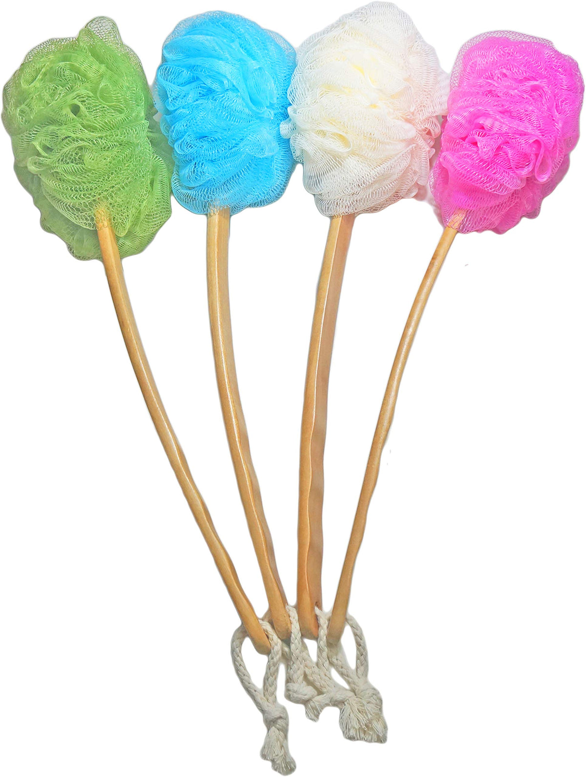 JINS-Hung soft mesh loofah creates rich lather for gentle exfoliation