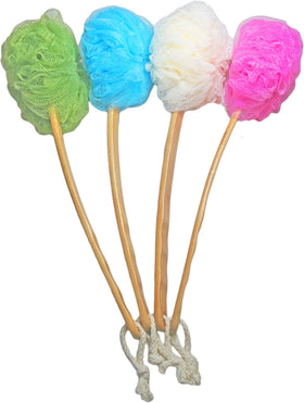 JINS-Hung soft mesh loofah creates rich lather for gentle exfoliation