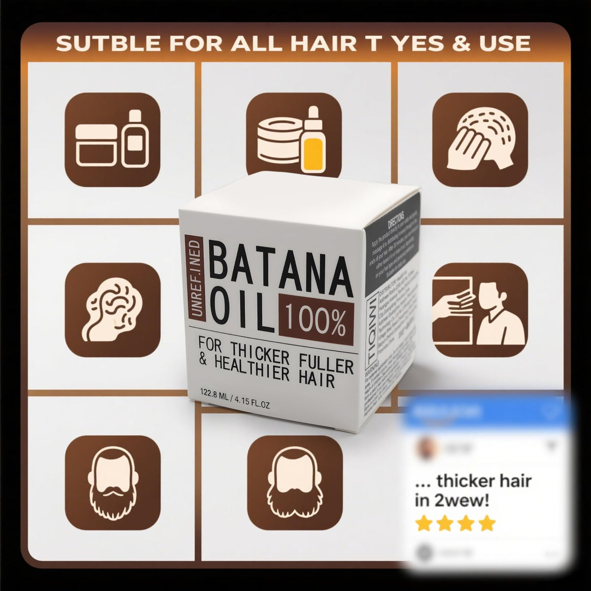 Jiokiyo Batana oil ingredients blend with biotin and amla.