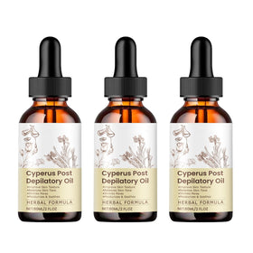 JISKG Cyperus Rotundus Oil bottle for gentle hair removal and skin nourishment.
