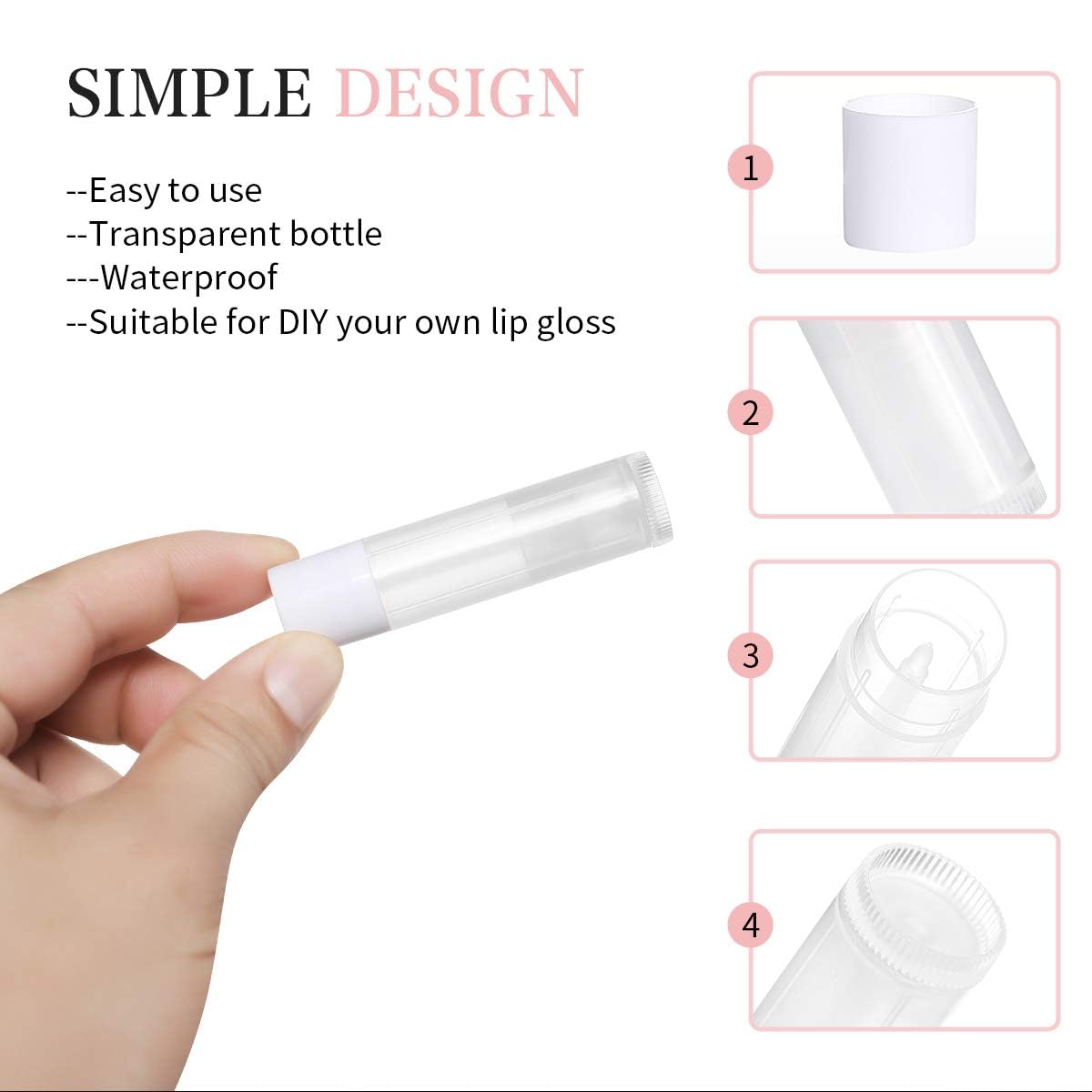 JIUZHU diy lipstick and lip balm tubes collection for home projects