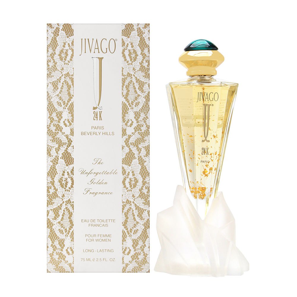 Jivago 24k EDT bottle with a gold-toned finish, ideal for daily wear