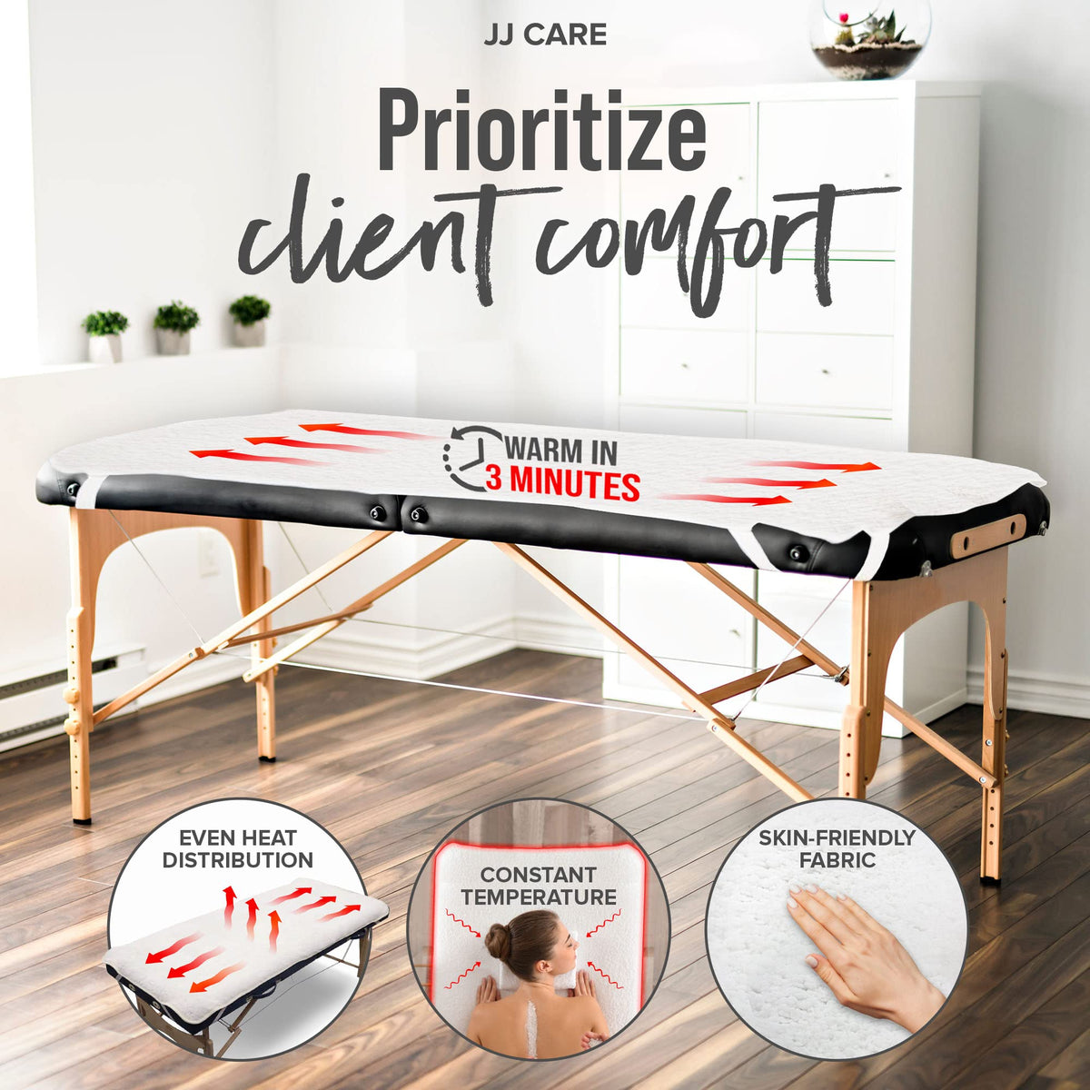 JJ CARE 12-foot detachable cord enables flexible placement