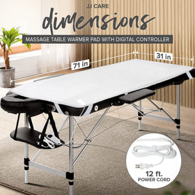 JJ CARE soft fleece cover provides plush warmth on the table