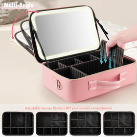 JJhxr detachable EVA dividers let you customize space for cosmetics.